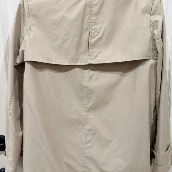 Zara Short Lined Trench Coat with Black Buttons size small EUC - Picture 3 of 6